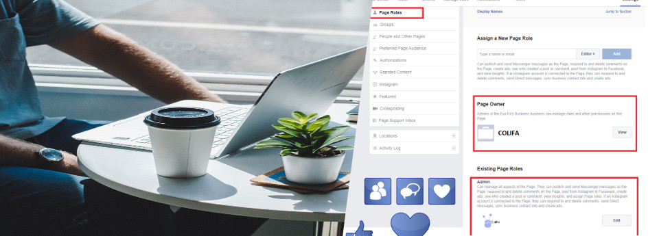 Facebook puslapio administratoriai Colifa